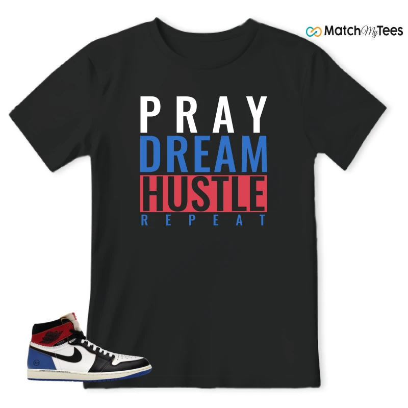 NIKE AIR JORDAN 1 RETRO HIGH OG SP FRAGMENT X UNION LA VARSITY RED SPORT ROYAL SNEAKER Matching Tees t-shirt