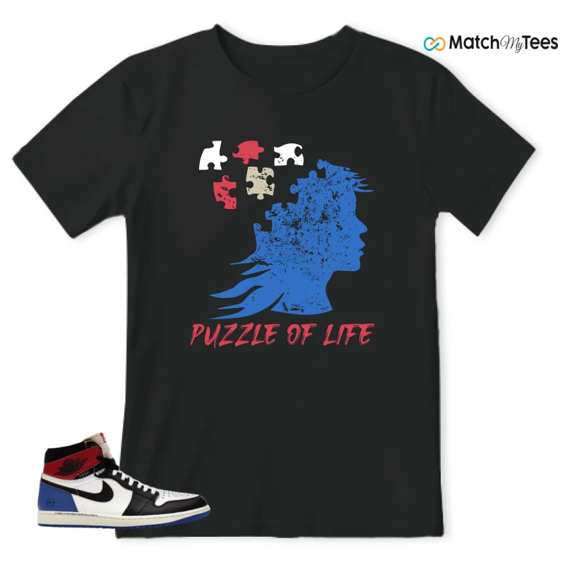 NIKE AIR JORDAN 1 RETRO HIGH OG SP FRAGMENT X UNION LA VARSITY RED SPORT ROYAL SNEAKER Matching Tees t-shirt