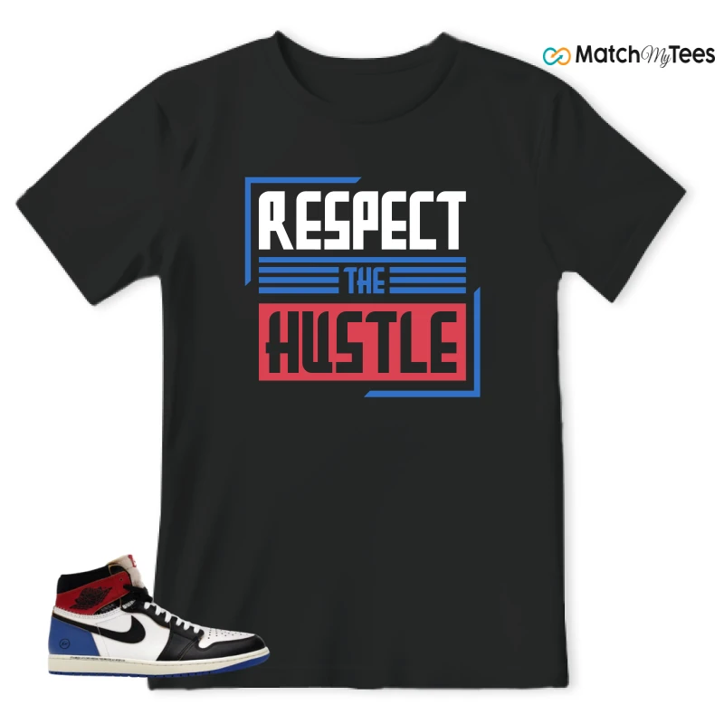 NIKE AIR JORDAN 1 RETRO HIGH OG SP FRAGMENT X UNION LA VARSITY RED SPORT ROYAL SNEAKER Matching Tees t-shirt
