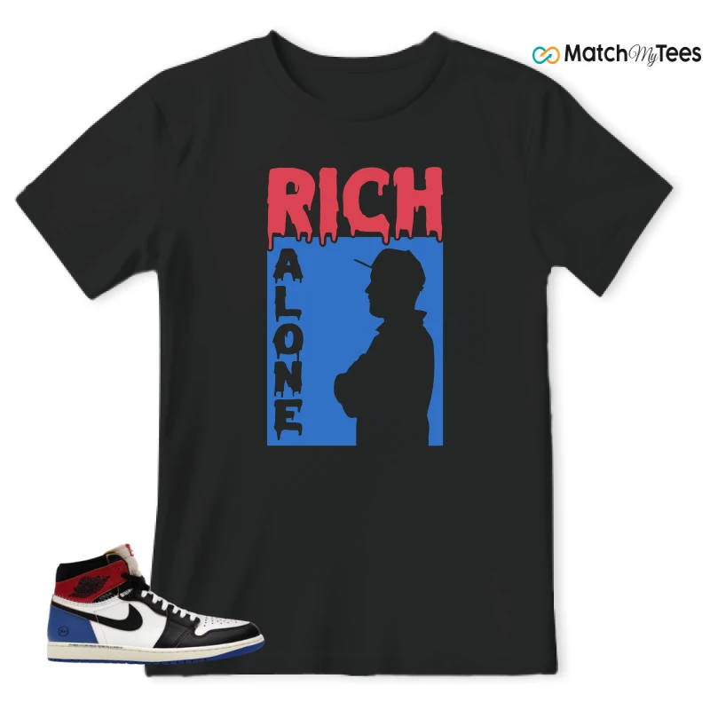 NIKE AIR JORDAN 1 RETRO HIGH OG SP FRAGMENT X UNION LA VARSITY RED SPORT ROYAL SNEAKER Matching Tees t-shirt