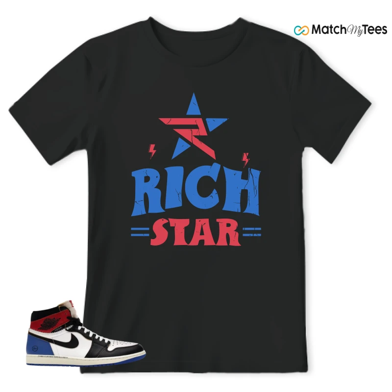 NIKE AIR JORDAN 1 RETRO HIGH OG SP FRAGMENT X UNION LA VARSITY RED SPORT ROYAL SNEAKER Matching Tees t-shirt