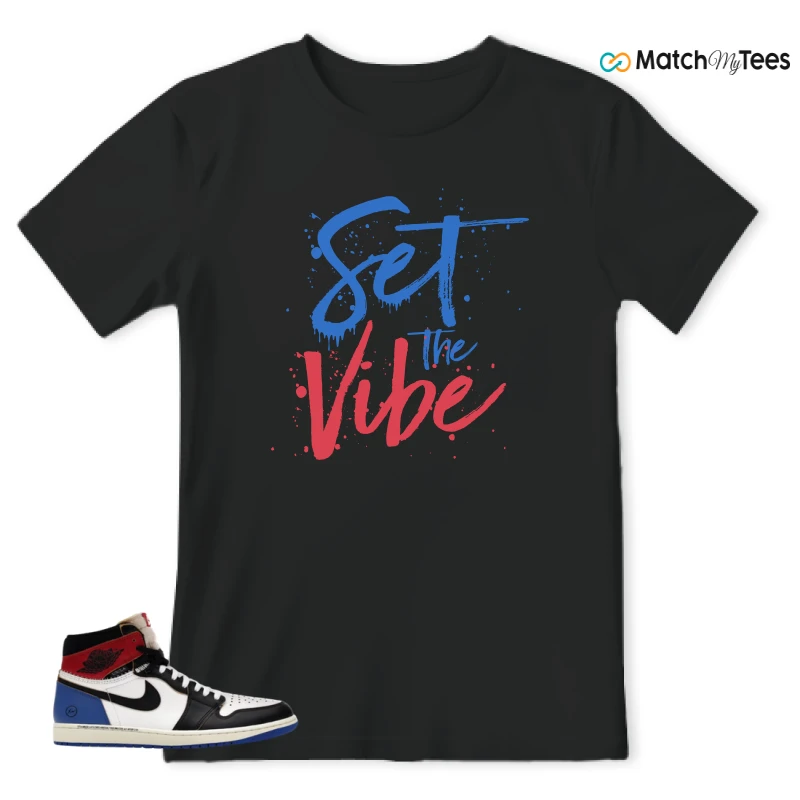 NIKE AIR JORDAN 1 RETRO HIGH OG SP FRAGMENT X UNION LA VARSITY RED SPORT ROYAL SNEAKER Matching Tees t-shirt