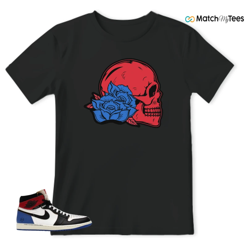 NIKE AIR JORDAN 1 RETRO HIGH OG SP FRAGMENT X UNION LA VARSITY RED SPORT ROYAL SNEAKER Matching Tees t-shirt
