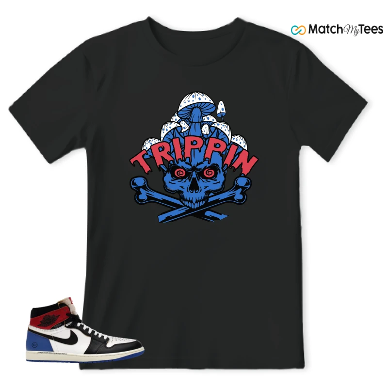 NIKE AIR JORDAN 1 RETRO HIGH OG SP FRAGMENT X UNION LA VARSITY RED SPORT ROYAL SNEAKER Matching Tees t-shirt