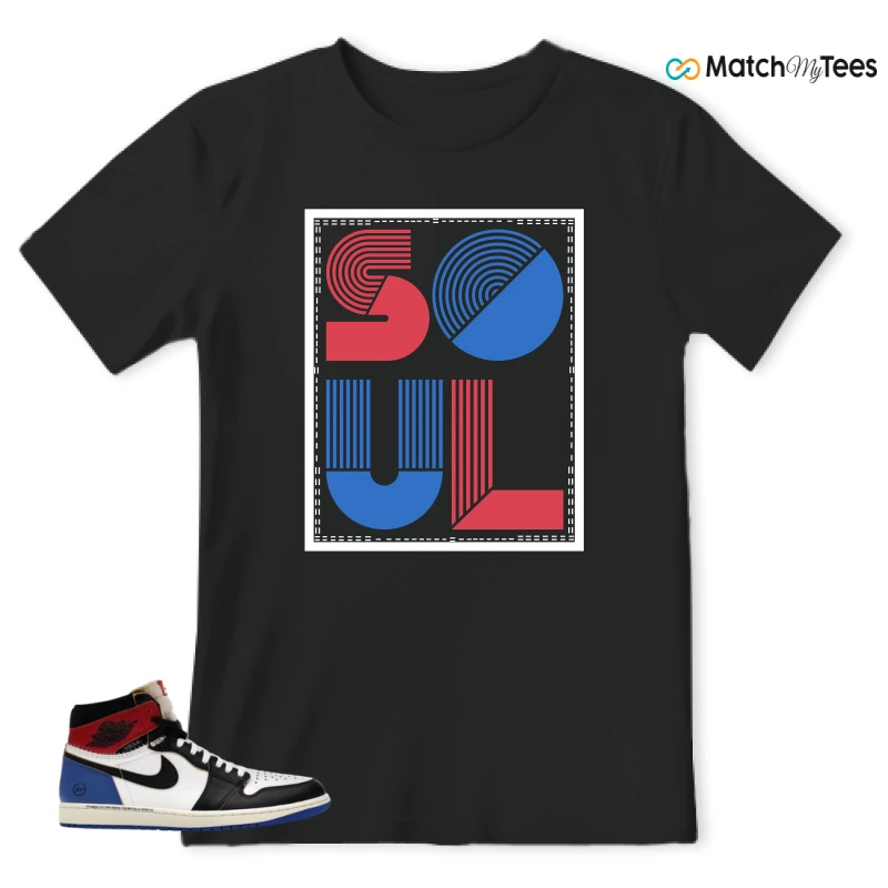 NIKE AIR JORDAN 1 RETRO HIGH OG SP FRAGMENT X UNION LA VARSITY RED SPORT ROYAL SNEAKER Matching Tees t-shirt