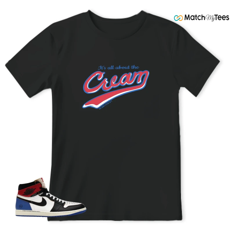 NIKE AIR JORDAN 1 RETRO HIGH OG SP FRAGMENT X UNION LA VARSITY RED SPORT ROYAL SNEAKER Matching Tees t-shirt