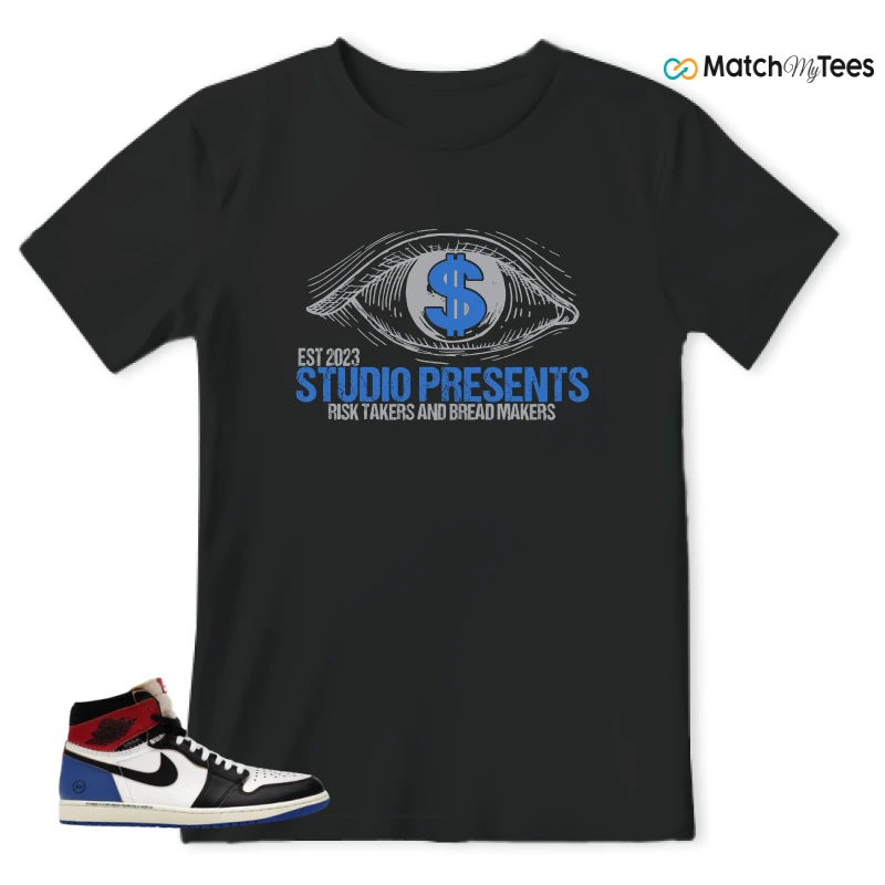 NIKE AIR JORDAN 1 RETRO HIGH OG SP FRAGMENT X UNION LA VARSITY RED SPORT ROYAL SNEAKER Matching Tees t-shirt