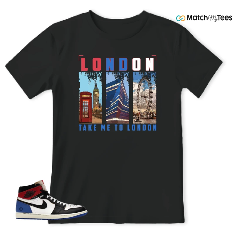 NIKE AIR JORDAN 1 RETRO HIGH OG SP FRAGMENT X UNION LA VARSITY RED SPORT ROYAL SNEAKER Matching Tees t-shirt