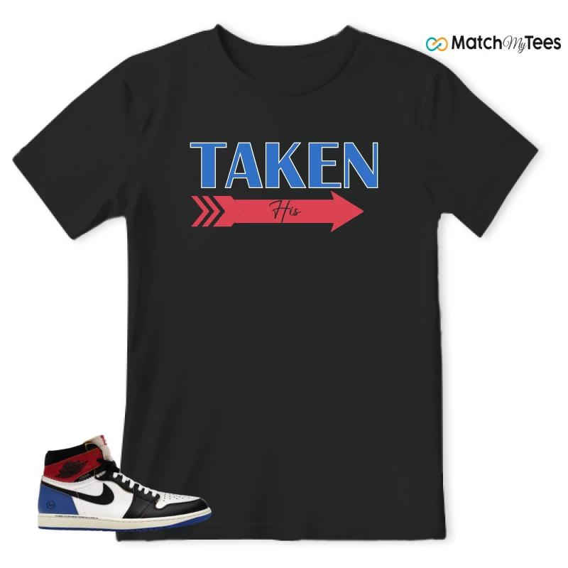 NIKE AIR JORDAN 1 RETRO HIGH OG SP FRAGMENT X UNION LA VARSITY RED SPORT ROYAL SNEAKER Matching Tees t-shirt