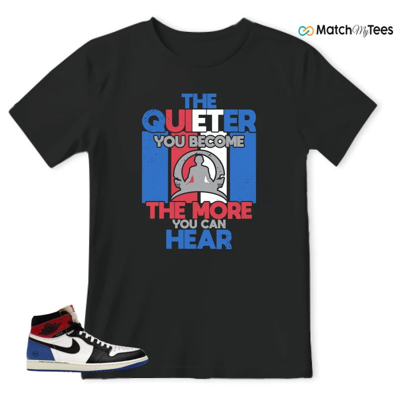 NIKE AIR JORDAN 1 RETRO HIGH OG SP FRAGMENT X UNION LA VARSITY RED SPORT ROYAL SNEAKER Matching Tees t-shirt