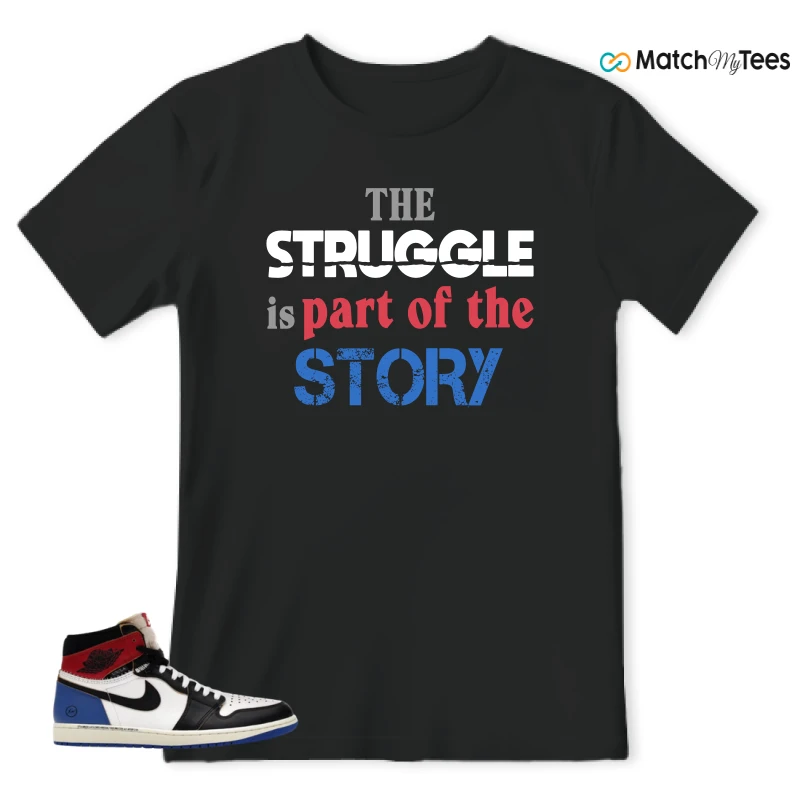 NIKE AIR JORDAN 1 RETRO HIGH OG SP FRAGMENT X UNION LA VARSITY RED SPORT ROYAL SNEAKER Matching Tees t-shirt