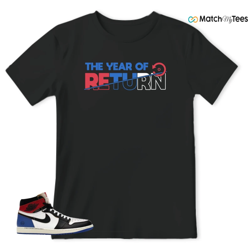 NIKE AIR JORDAN 1 RETRO HIGH OG SP FRAGMENT X UNION LA VARSITY RED SPORT ROYAL SNEAKER Matching Tees t-shirt
