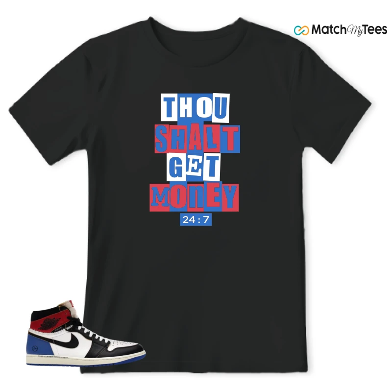 NIKE AIR JORDAN 1 RETRO HIGH OG SP FRAGMENT X UNION LA VARSITY RED SPORT ROYAL SNEAKER Matching Tees t-shirt