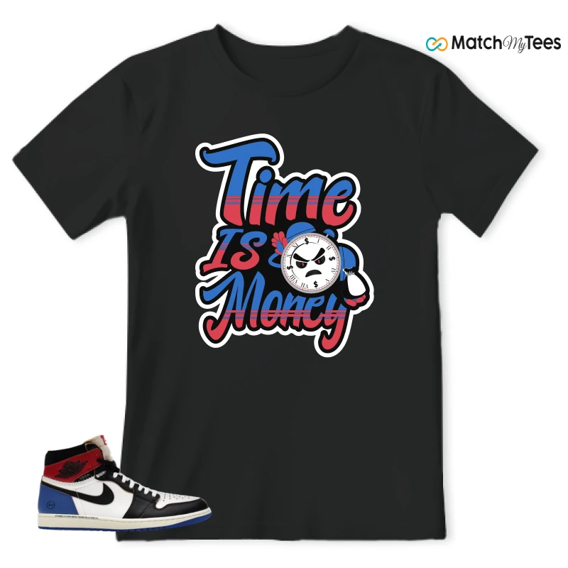 NIKE AIR JORDAN 1 RETRO HIGH OG SP FRAGMENT X UNION LA VARSITY RED SPORT ROYAL SNEAKER Matching Tees t-shirt