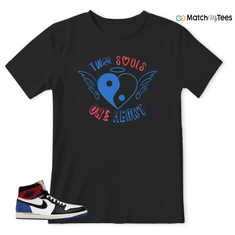 NIKE AIR JORDAN 1 RETRO HIGH OG SP FRAGMENT X UNION LA VARSITY RED SPORT ROYAL SNEAKER Matching Tees t-shirt