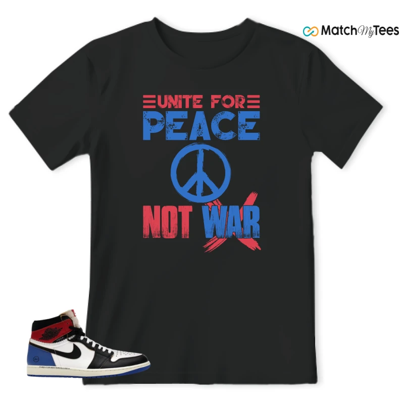 NIKE AIR JORDAN 1 RETRO HIGH OG SP FRAGMENT X UNION LA VARSITY RED SPORT ROYAL SNEAKER Matching Tees t-shirt