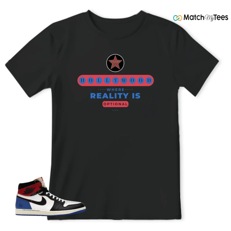 NIKE AIR JORDAN 1 RETRO HIGH OG SP FRAGMENT X UNION LA VARSITY RED SPORT ROYAL SNEAKER Matching Tees t-shirt