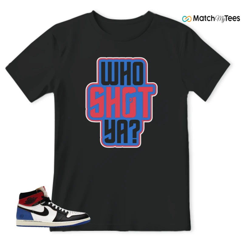 NIKE AIR JORDAN 1 RETRO HIGH OG SP FRAGMENT X UNION LA VARSITY RED SPORT ROYAL SNEAKER Matching Tees t-shirt