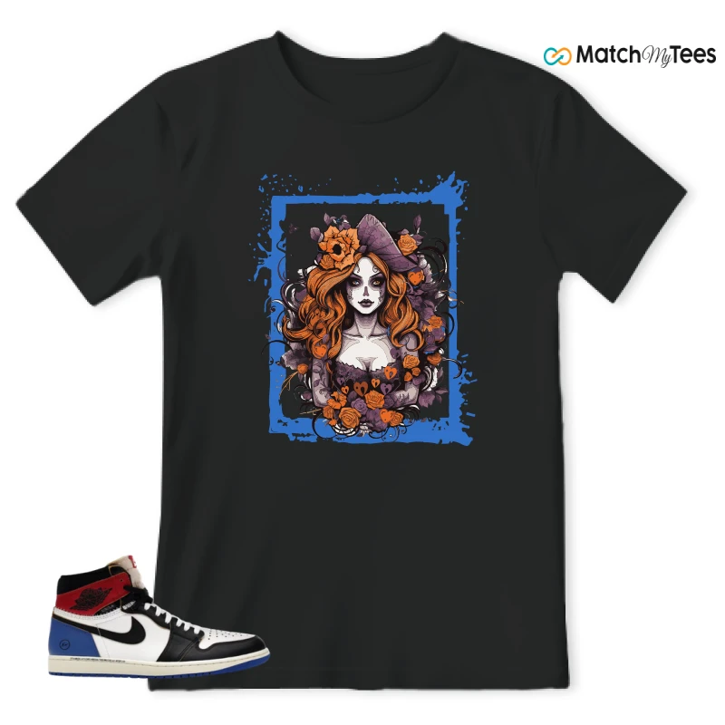 NIKE AIR JORDAN 1 RETRO HIGH OG SP FRAGMENT X UNION LA VARSITY RED SPORT ROYAL SNEAKER Matching Tees t-shirt