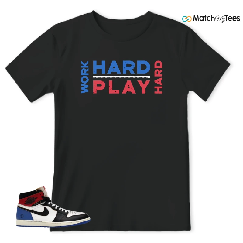 NIKE AIR JORDAN 1 RETRO HIGH OG SP FRAGMENT X UNION LA VARSITY RED SPORT ROYAL SNEAKER Matching Tees t-shirt