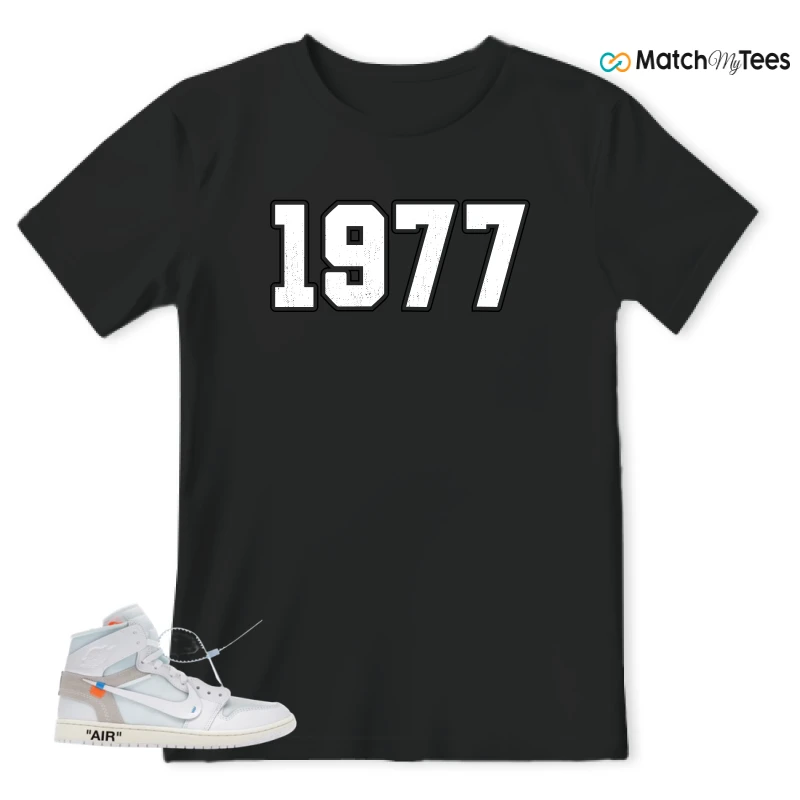 NIKE AIR JORDAN 1 RETRO HIGH VIRGIL ABLOH ARCHIVE ALASKA SNEAKER Matching Tees t-shirt