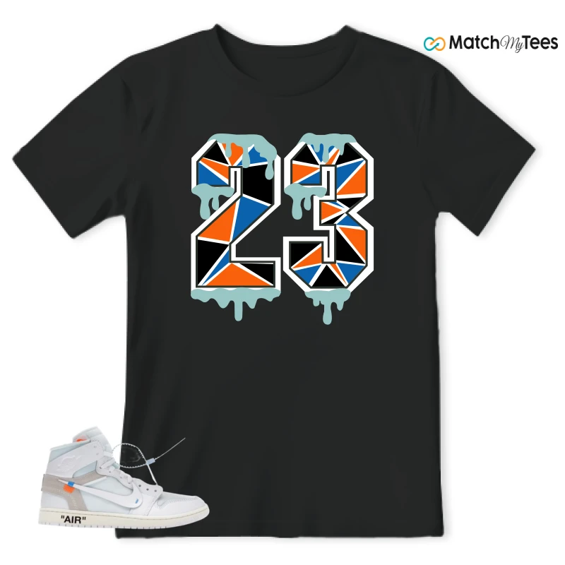 NIKE AIR JORDAN 1 RETRO HIGH VIRGIL ABLOH ARCHIVE ALASKA SNEAKER Matching Tees t-shirt