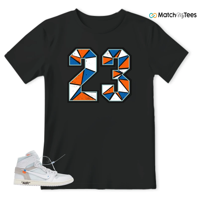 NIKE AIR JORDAN 1 RETRO HIGH VIRGIL ABLOH ARCHIVE ALASKA SNEAKER Matching Tees t-shirt