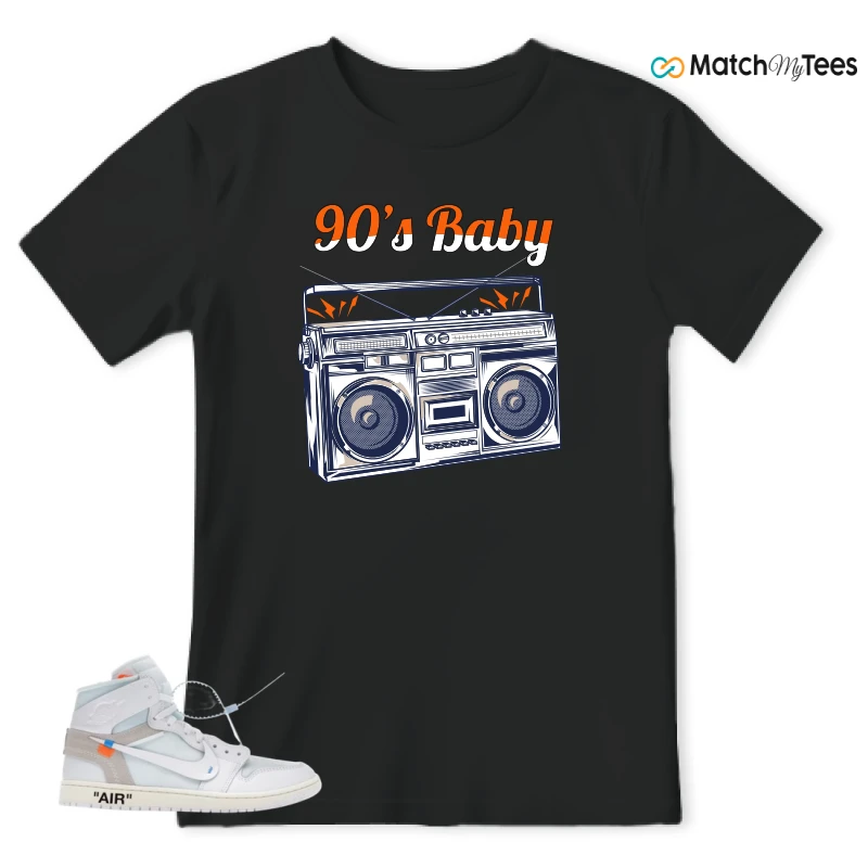 NIKE AIR JORDAN 1 RETRO HIGH VIRGIL ABLOH ARCHIVE ALASKA SNEAKER Matching Tees t-shirt
