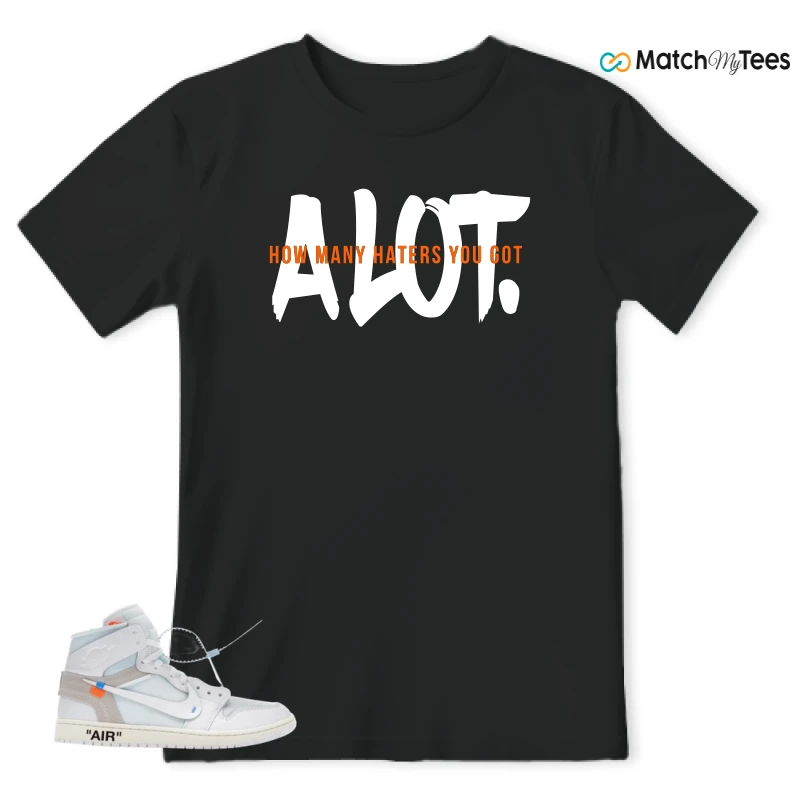 NIKE AIR JORDAN 1 RETRO HIGH VIRGIL ABLOH ARCHIVE ALASKA SNEAKER Matching Tees t-shirt