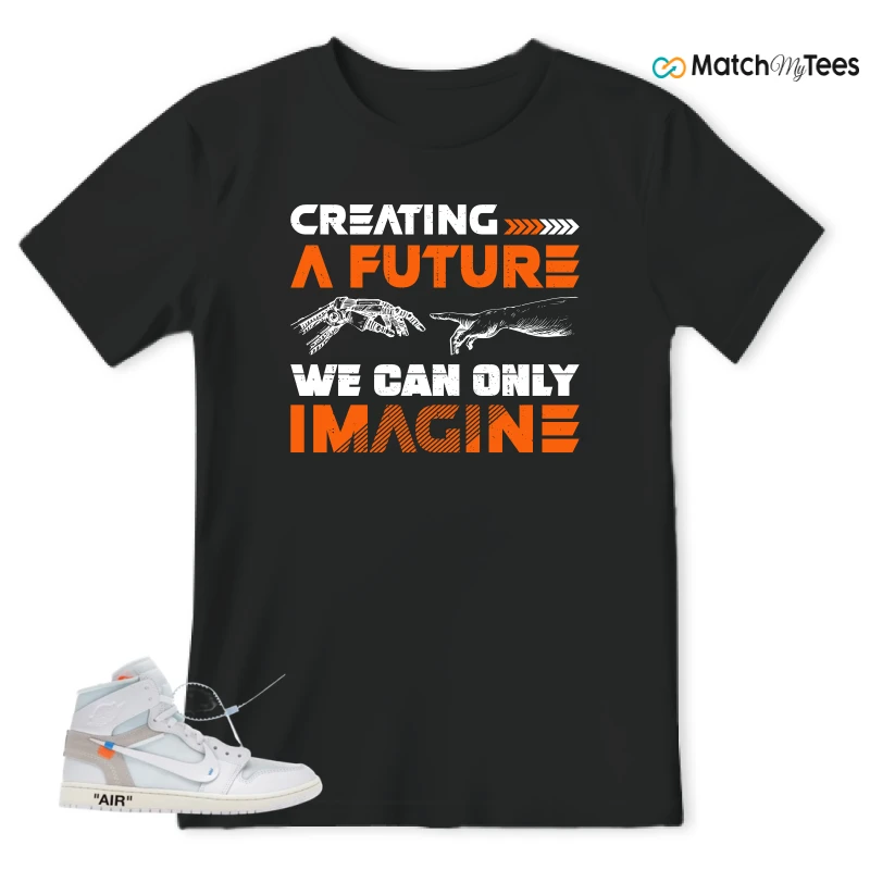 NIKE AIR JORDAN 1 RETRO HIGH VIRGIL ABLOH ARCHIVE ALASKA SNEAKER Matching Tees t-shirt