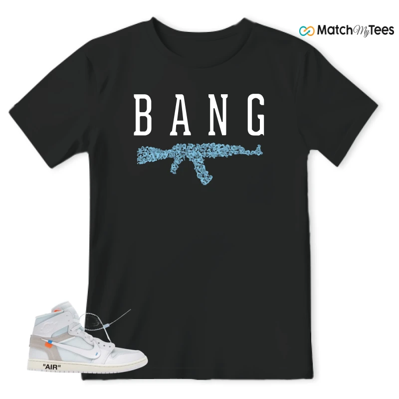 NIKE AIR JORDAN 1 RETRO HIGH VIRGIL ABLOH ARCHIVE ALASKA SNEAKER Matching Tees t-shirt