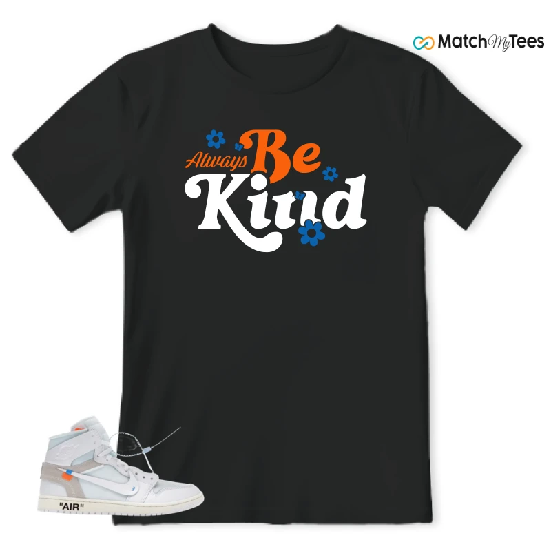 NIKE AIR JORDAN 1 RETRO HIGH VIRGIL ABLOH ARCHIVE ALASKA SNEAKER Matching Tees t-shirt