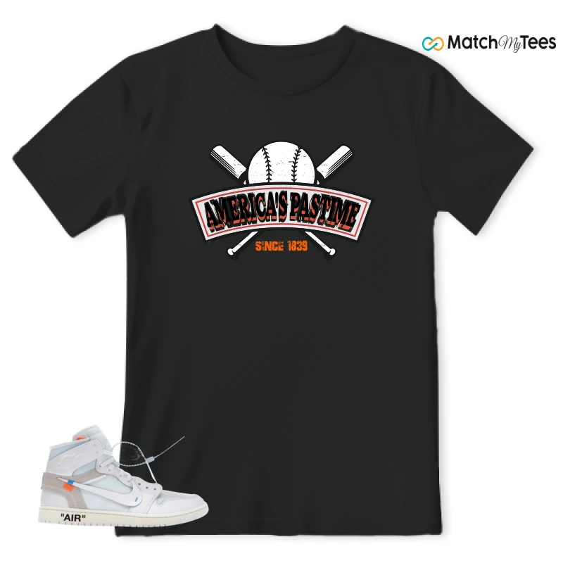 NIKE AIR JORDAN 1 RETRO HIGH VIRGIL ABLOH ARCHIVE ALASKA SNEAKER Matching Tees t-shirt