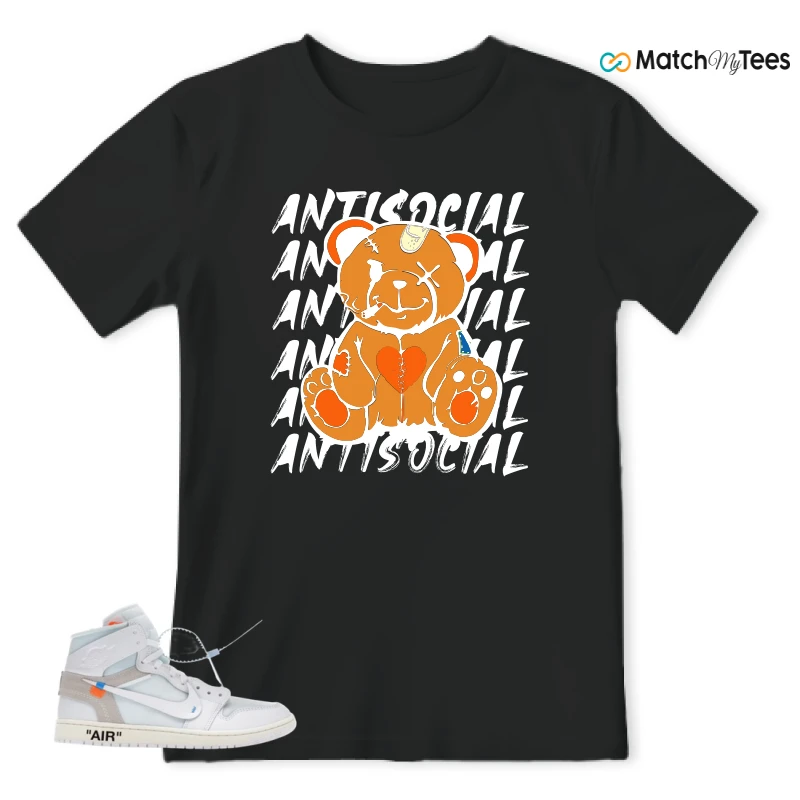 NIKE AIR JORDAN 1 RETRO HIGH VIRGIL ABLOH ARCHIVE ALASKA SNEAKER Matching Tees t-shirt