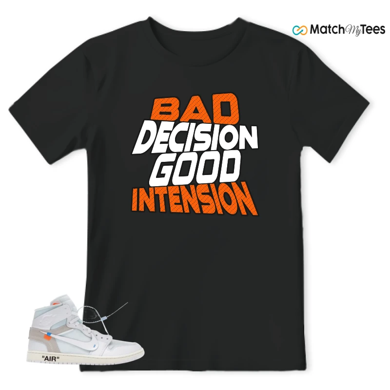 NIKE AIR JORDAN 1 RETRO HIGH VIRGIL ABLOH ARCHIVE ALASKA SNEAKER Matching Tees t-shirt