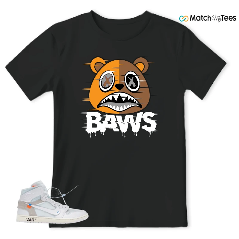 NIKE AIR JORDAN 1 RETRO HIGH VIRGIL ABLOH ARCHIVE ALASKA SNEAKER Matching Tees t-shirt