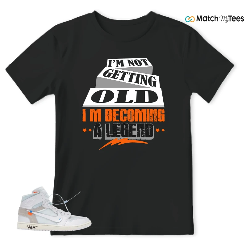 NIKE AIR JORDAN 1 RETRO HIGH VIRGIL ABLOH ARCHIVE ALASKA SNEAKER Matching Tees t-shirt