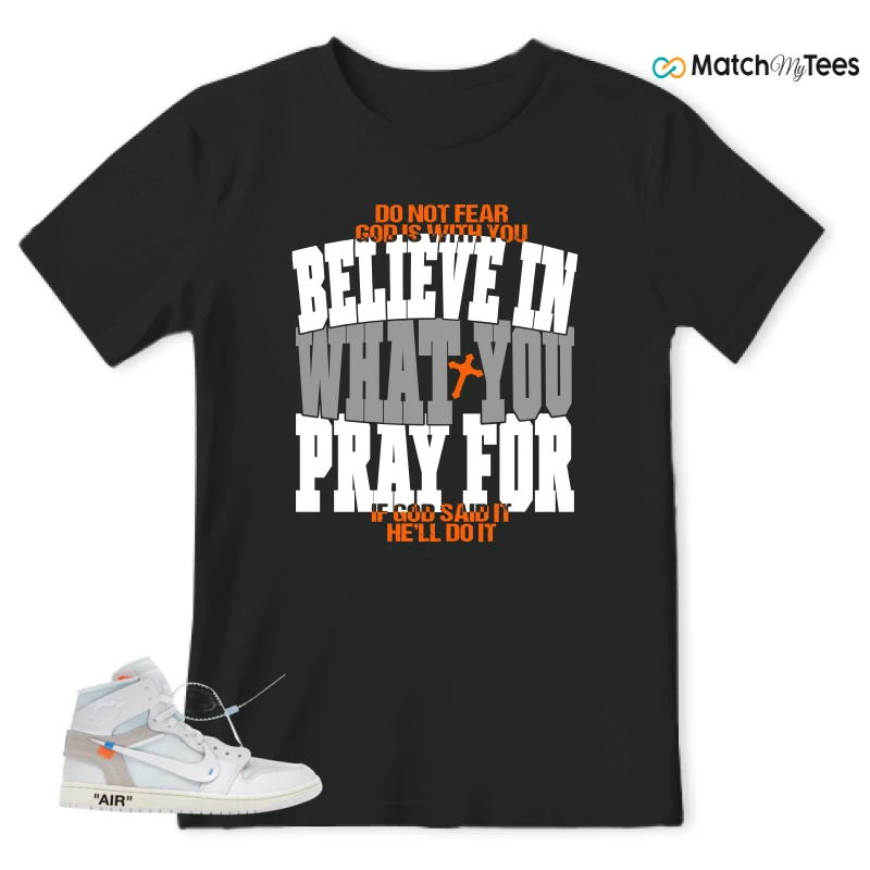NIKE AIR JORDAN 1 RETRO HIGH VIRGIL ABLOH ARCHIVE ALASKA SNEAKER Matching Tees t-shirt