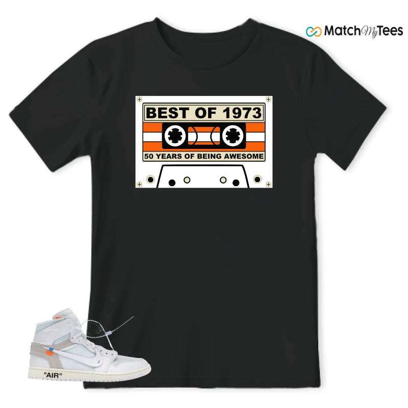 NIKE AIR JORDAN 1 RETRO HIGH VIRGIL ABLOH ARCHIVE ALASKA SNEAKER Matching Tees t-shirt