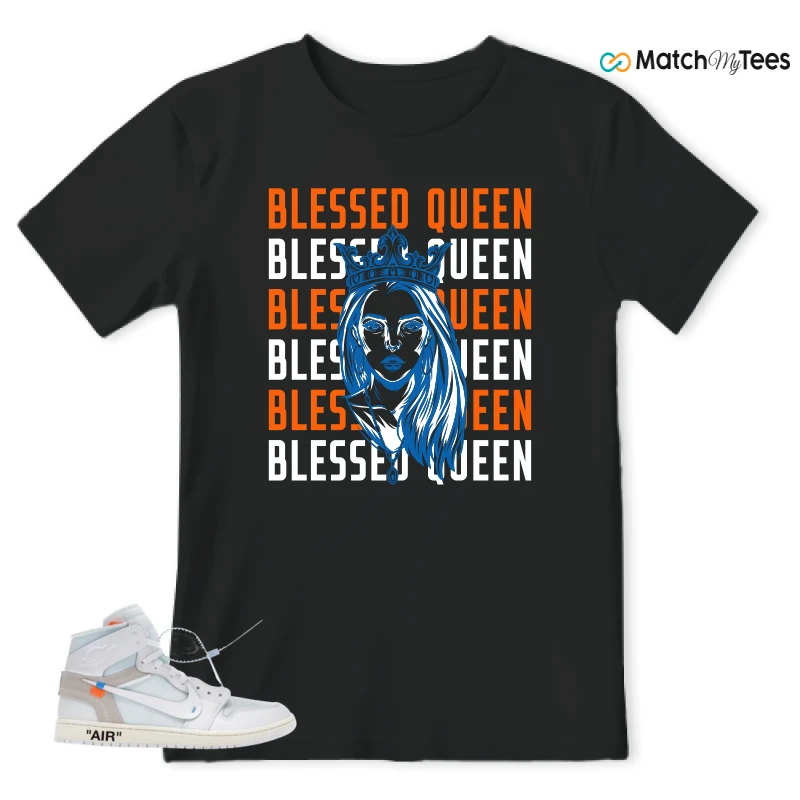 NIKE AIR JORDAN 1 RETRO HIGH VIRGIL ABLOH ARCHIVE ALASKA SNEAKER Matching Tees t-shirt