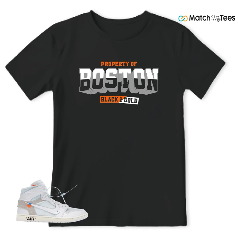 NIKE AIR JORDAN 1 RETRO HIGH VIRGIL ABLOH ARCHIVE ALASKA SNEAKER Matching Tees t-shirt