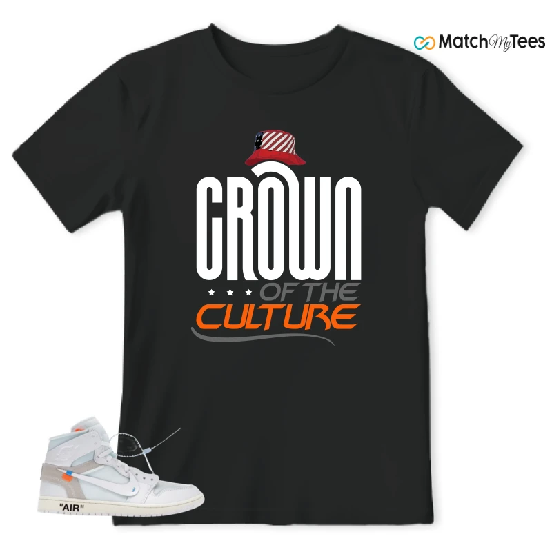 NIKE AIR JORDAN 1 RETRO HIGH VIRGIL ABLOH ARCHIVE ALASKA SNEAKER Matching Tees t-shirt