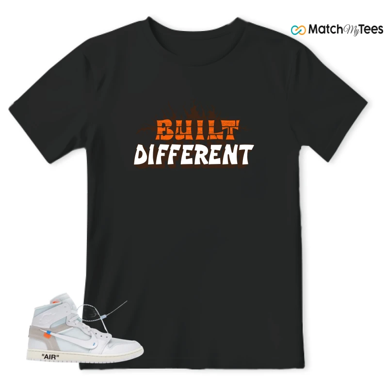 NIKE AIR JORDAN 1 RETRO HIGH VIRGIL ABLOH ARCHIVE ALASKA SNEAKER Matching Tees t-shirt