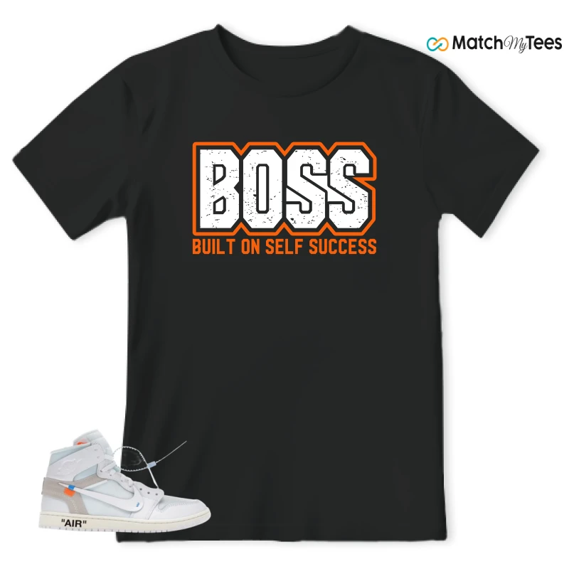 NIKE AIR JORDAN 1 RETRO HIGH VIRGIL ABLOH ARCHIVE ALASKA SNEAKER Matching Tees t-shirt