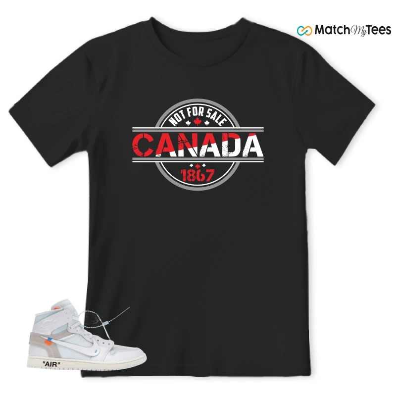 NIKE AIR JORDAN 1 RETRO HIGH VIRGIL ABLOH ARCHIVE ALASKA SNEAKER Matching Tees t-shirt