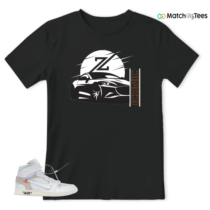 NIKE AIR JORDAN 1 RETRO HIGH VIRGIL ABLOH ARCHIVE ALASKA SNEAKER Matching Tees t-shirt