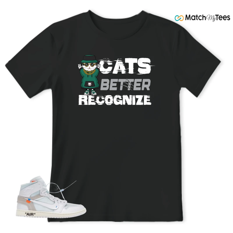 NIKE AIR JORDAN 1 RETRO HIGH VIRGIL ABLOH ARCHIVE ALASKA SNEAKER Matching Tees t-shirt