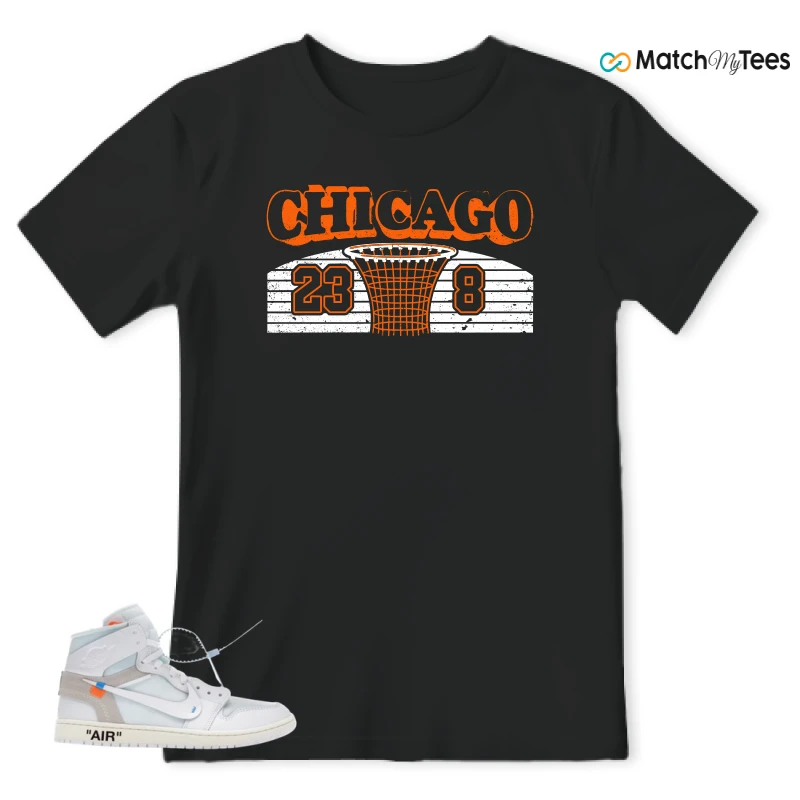 NIKE AIR JORDAN 1 RETRO HIGH VIRGIL ABLOH ARCHIVE ALASKA SNEAKER Matching Tees t-shirt