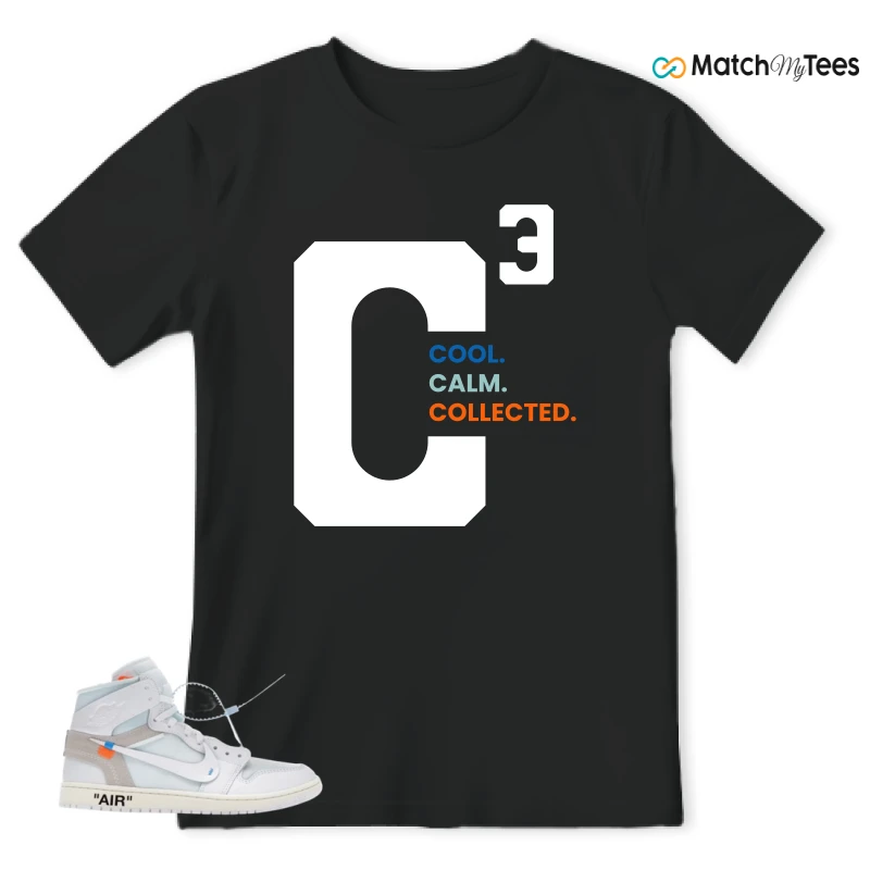 NIKE AIR JORDAN 1 RETRO HIGH VIRGIL ABLOH ARCHIVE ALASKA SNEAKER Matching Tees t-shirt
