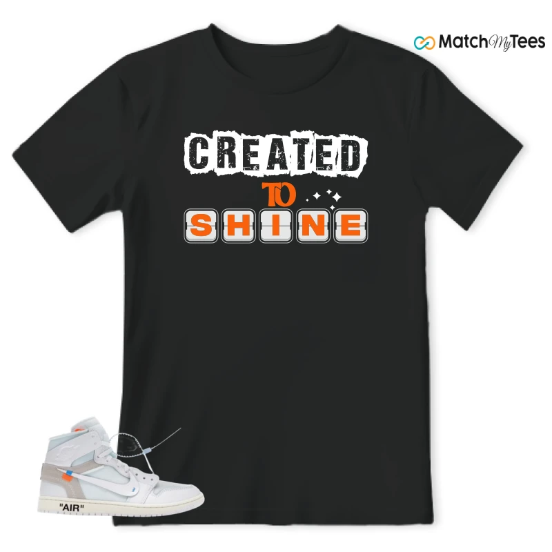 NIKE AIR JORDAN 1 RETRO HIGH VIRGIL ABLOH ARCHIVE ALASKA SNEAKER Matching Tees t-shirt